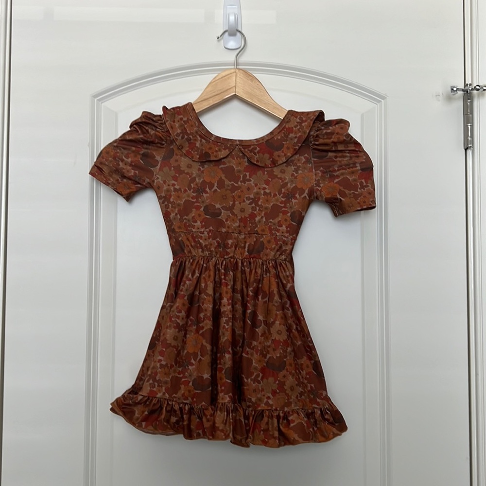 Girlhood toddler dress rusty floral size 4